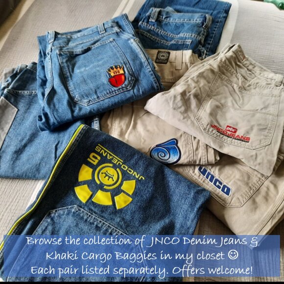 Union Bay 90s Vintage Striped Distressed Baggy Wide Leg Denim Jeans Mens 33x32 - Picture 15 of 16